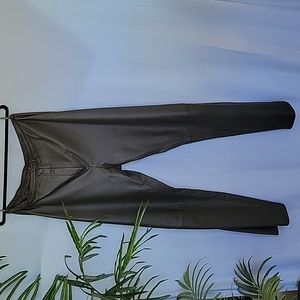 Dark Gray Leather Pants